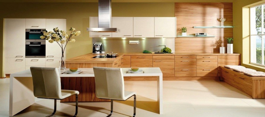 Kitchen Edda/Lisa (cream-colored beech), Sachsenkuchen