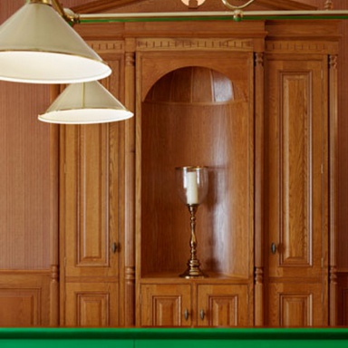 A billiard room (the billiard room for headsets)