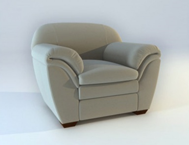 Armchair with upholstered armrest, Sofy - Barbara Barry