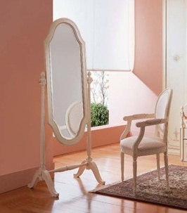 Floor standing mirror frame in curly Ascot Specchiera psiche - Pellegatta