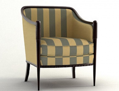 Chair with hard armrests, Barbara Barry