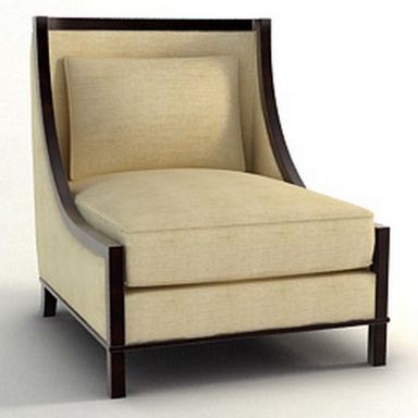Chair with hard armrests Barbara Barry