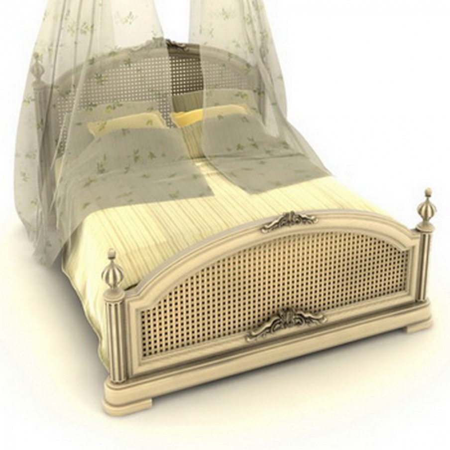Bed with high headboard, Imperio - Barbara Barry
