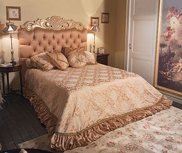 Bed with upholstered headboard Desiree - DOLFI