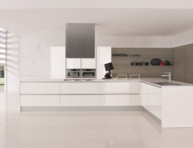 The kitchen, lined with plastic City, Doimo Cucine