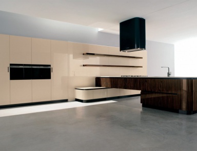 Kitchen in lacquer finish or veneer Sidney, Doimo Cucine