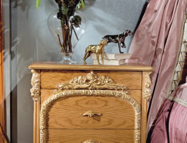 Bedside table made of solid wood, Prestige 