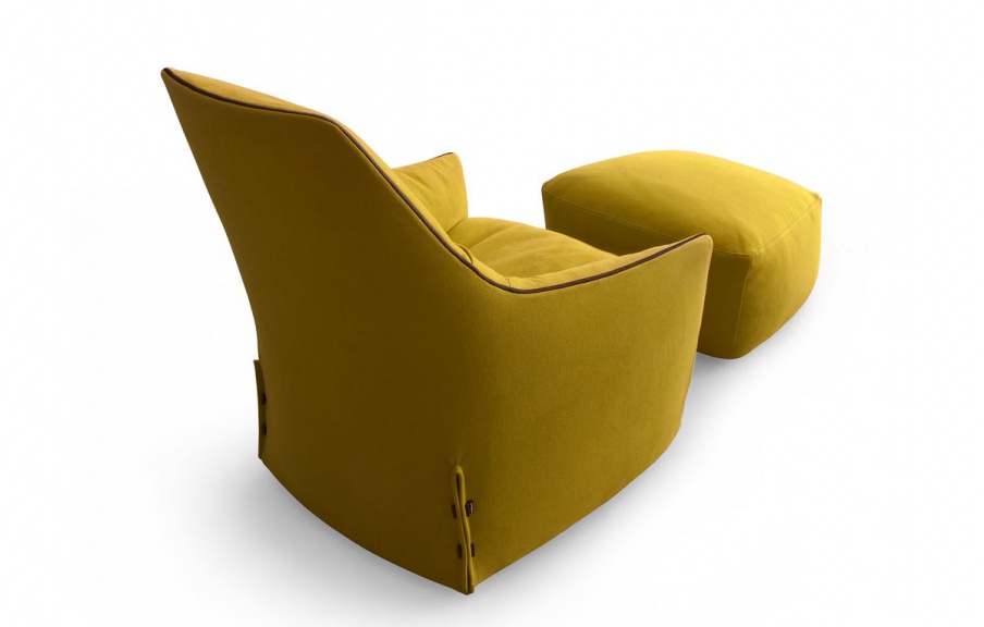 Armchair with pouf Santa Monica Lounge - Poliform