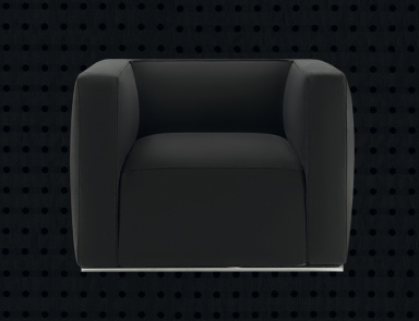 Chair in leather upholstery, Shanghai - Poliform