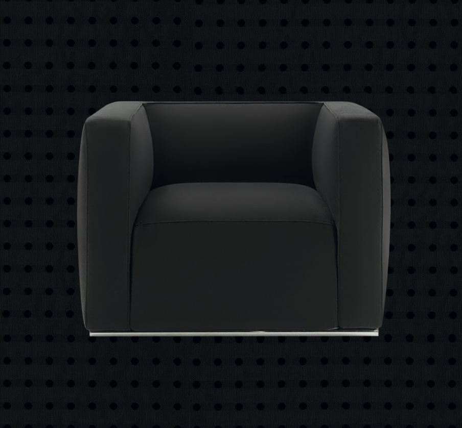 Chair in leather upholstery, Shanghai - Poliform