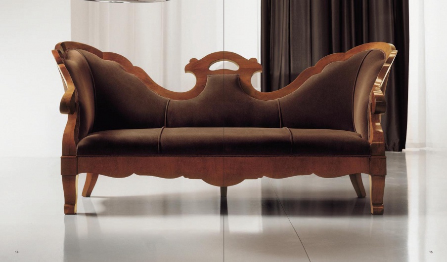 Two seater sofa with shaped back, Annibale Colombo