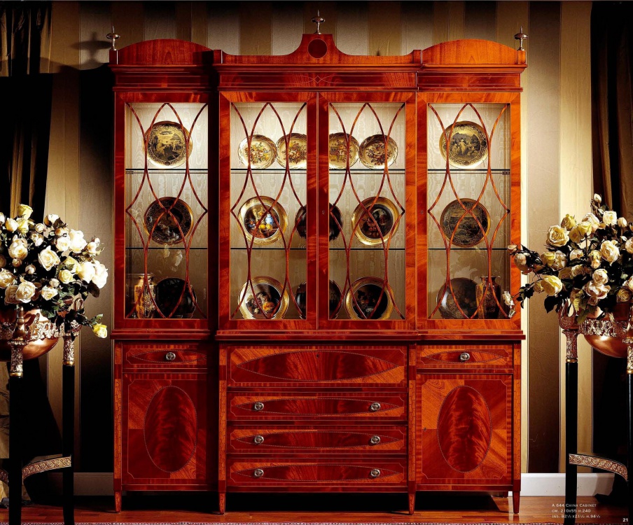 A cupboard with glazed doors, Armando Rho