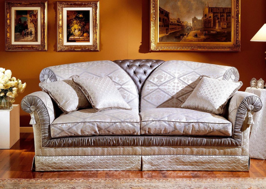 Two seater sofa with a hidden frame, Armando Rho