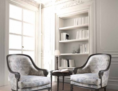 Armchair with a curved backrest Mediterraneo, Angelo Cappellini