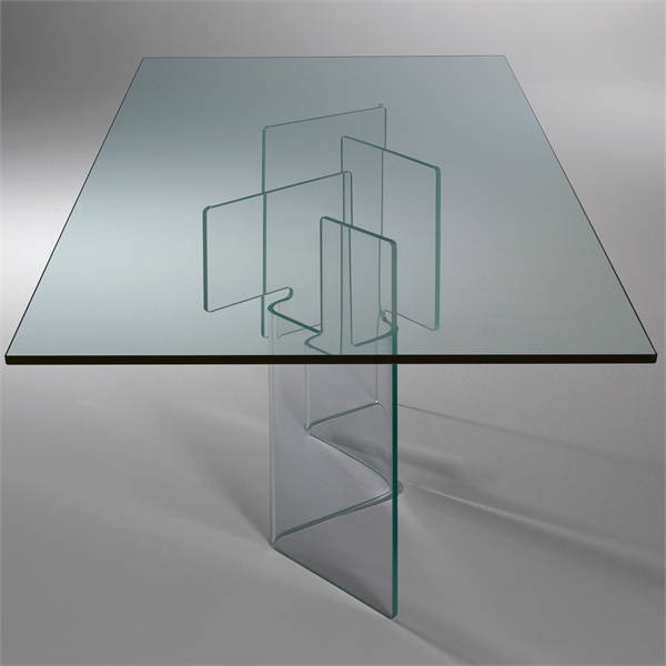 Dining table with curved base Cubist, Reflex Angelo