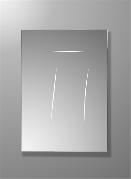 Wall mirror of rectangular form, Luce - Reflex Angelo