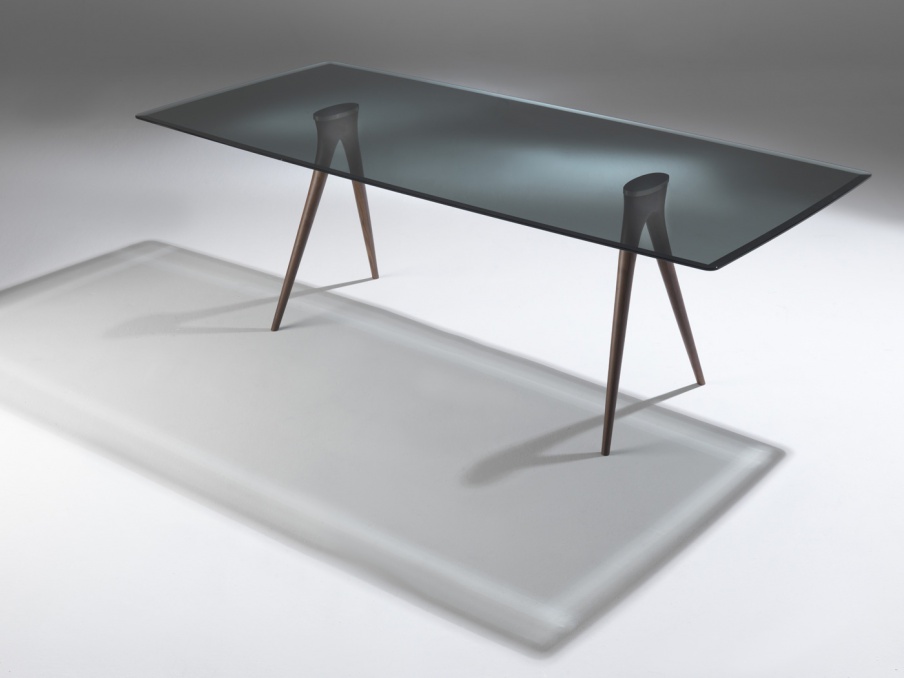 Dining table with glass top Balance, Porada