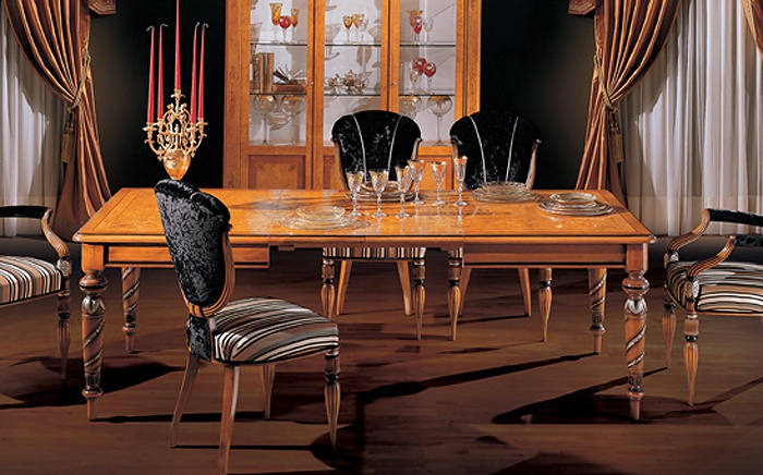 Dining table made of wood, Ezio Bellotti