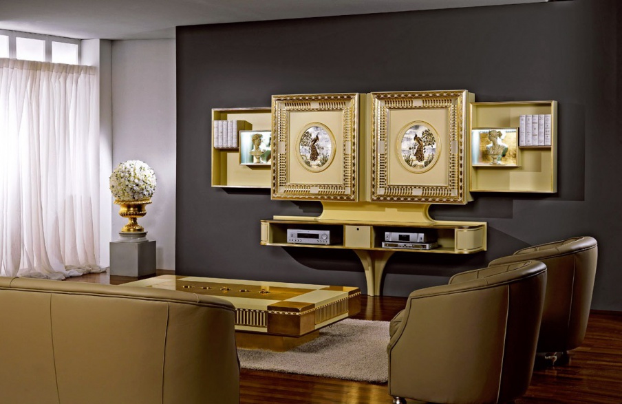 The panel under the TV Sliding Home Cinema, Vismara