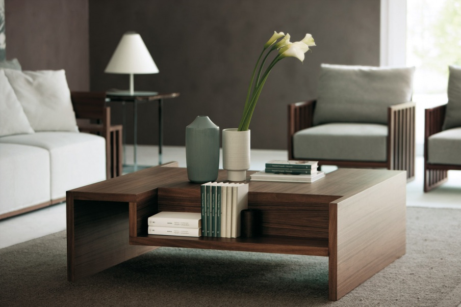 Square or rectangular coffee table Cahier, Porada