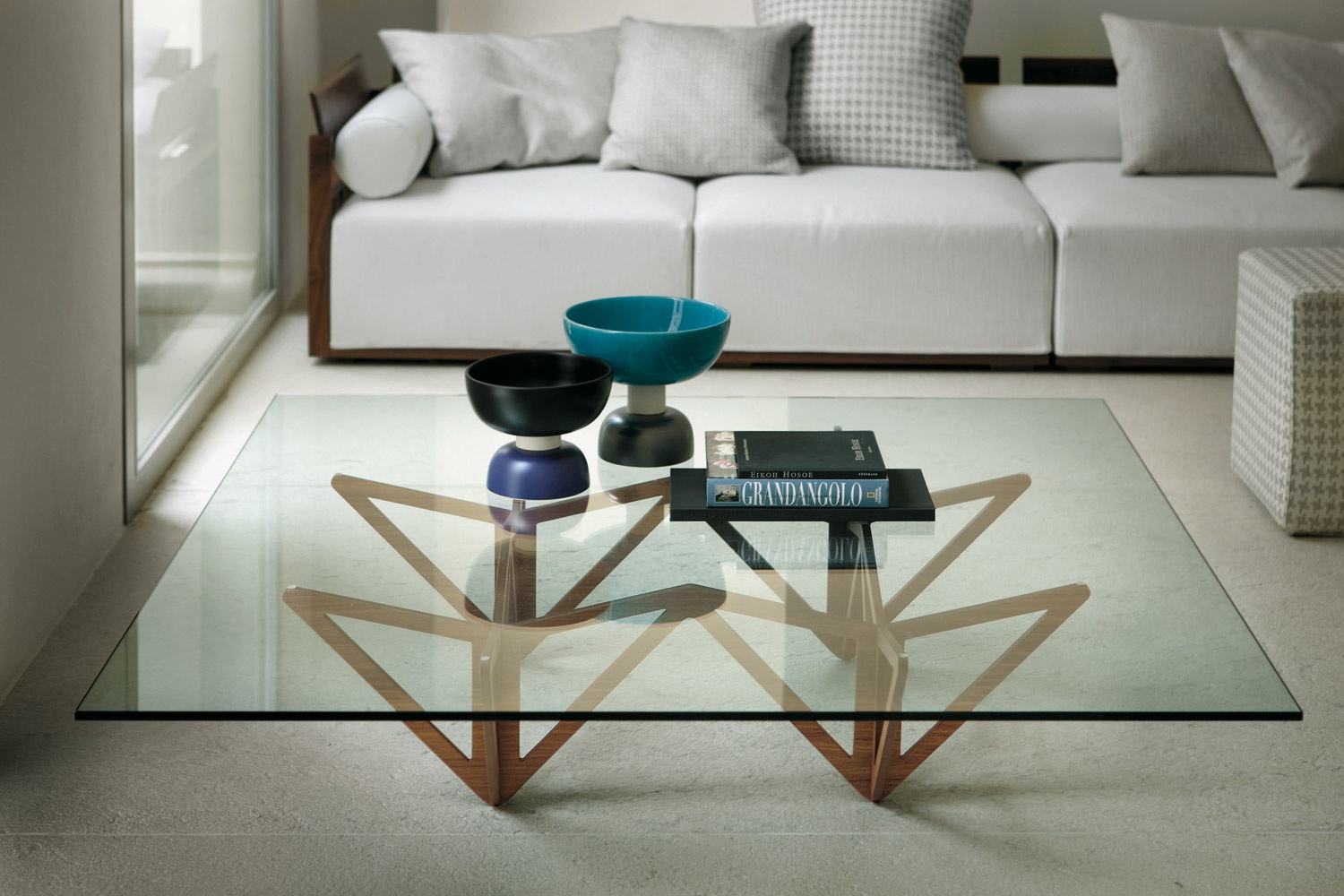 Origami Coffee Table With Glass Top