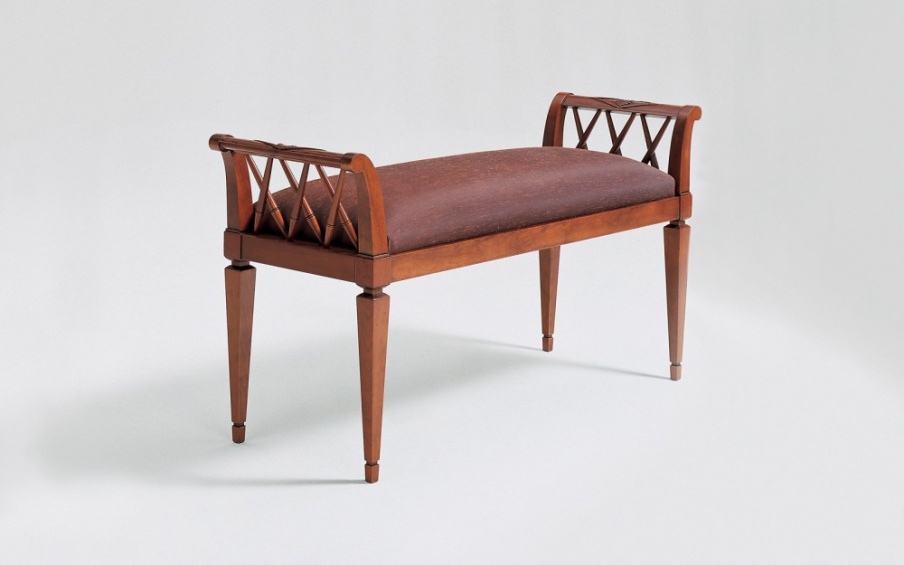 Bench with upholstered seat, Annibale Colombo