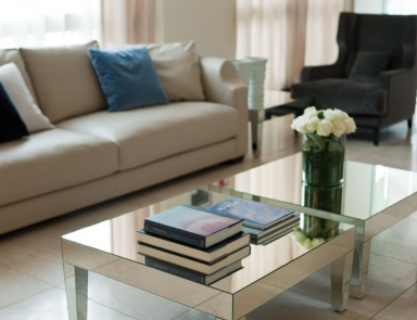 Strass coffee table with mirrored finish, Porada