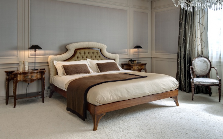 Double bed with upholstered headboard G1449, Annibale Colombo