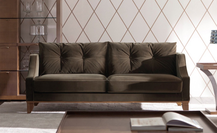 Sofa with shaped armrests Classic Faust, Opera Contemporary