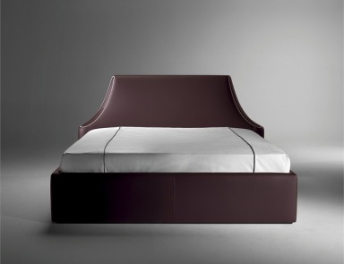 Double bed with headboard with "beveled" corners, Giulietta - Reflex Angelo