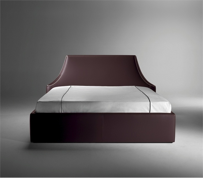 Double bed with headboard with "beveled" corners, Giulietta - Reflex Angelo