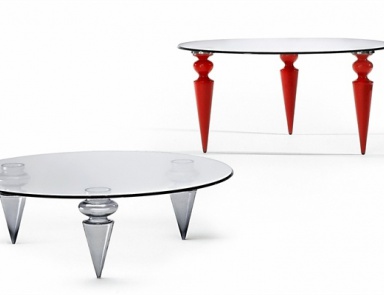 Coffee table with legs in Murano glass Gran Canal, Reflex Angelo