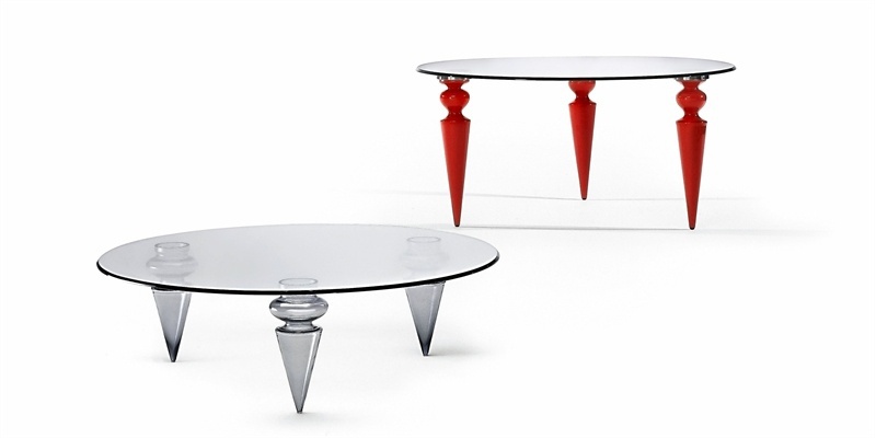Coffee table with legs in Murano glass Gran Canal, Reflex Angelo