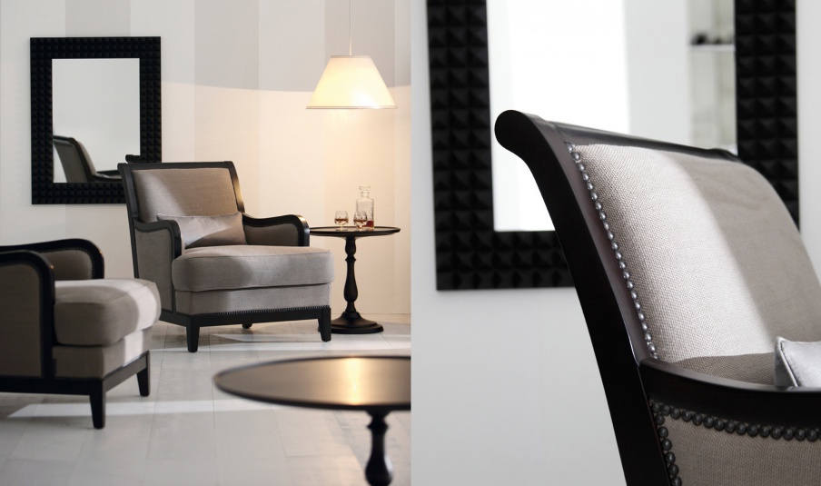 Armchair with square back Sebastian, Opera Contemporary