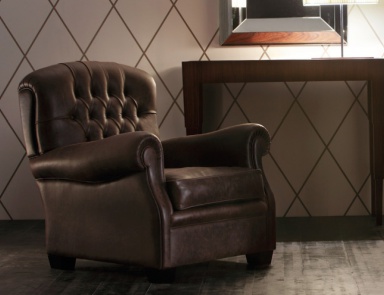 Chair with rounded armrests Loris, Opera Contemporary