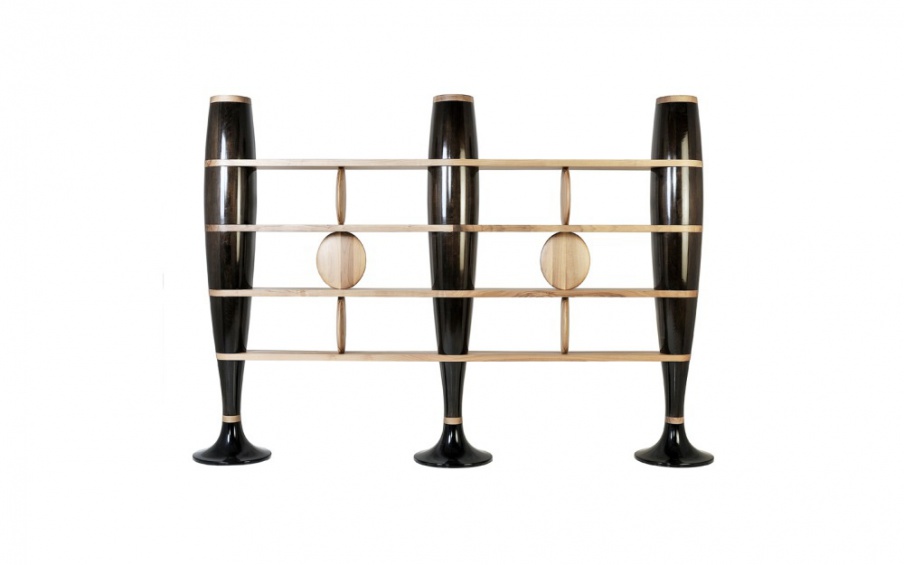 Wooden rack L1533/3, Annibale Colombo