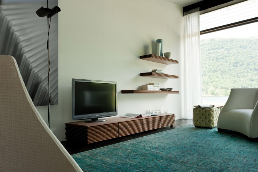 Cabinet for TV Riga from wood complete with shelves, Porada