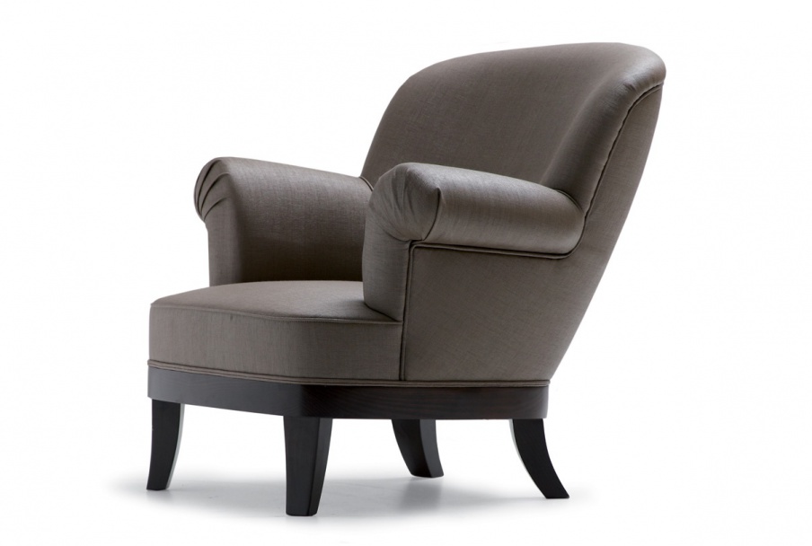 Chair with rounded armrests Contemporary Opera