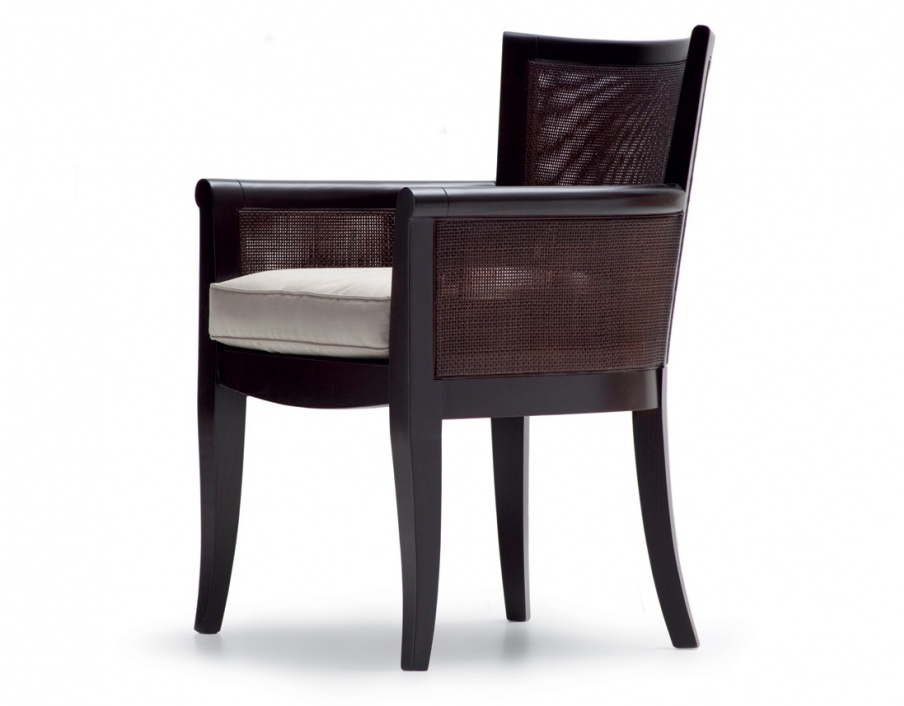 Armchair with removable seat cushion Contemporary Opera