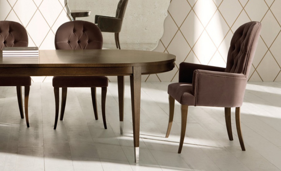 Chair with quilted backrest Georges, Opera Contemporary