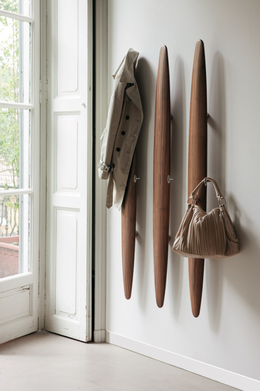 Willk coat hanger made of wood with steel hooks, Porada