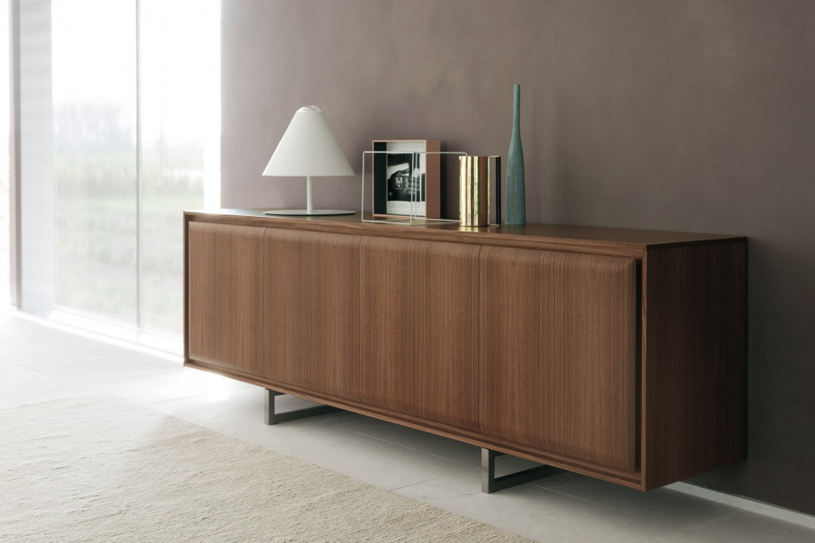 The Hamilton sideboard made of solid wood with metal legs, Porada