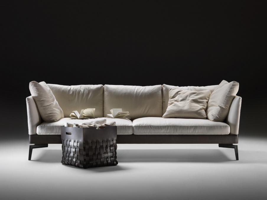 Sofa with textile or leather upholstery Feel Good, Flexform