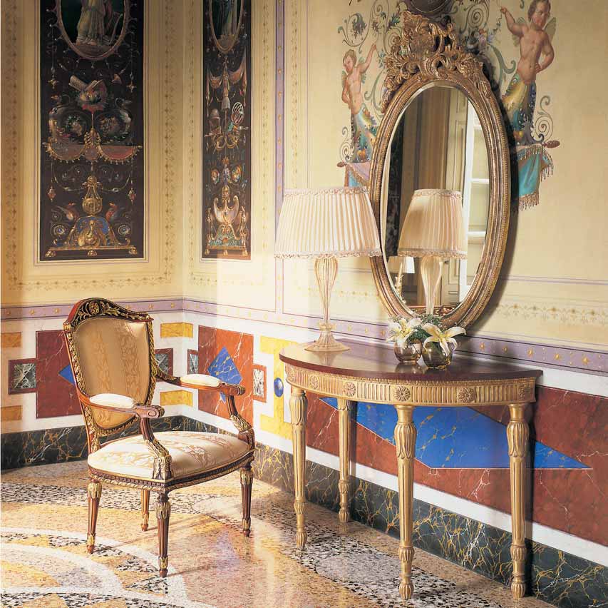 The console is made of solid wood, Ezio Bellotti