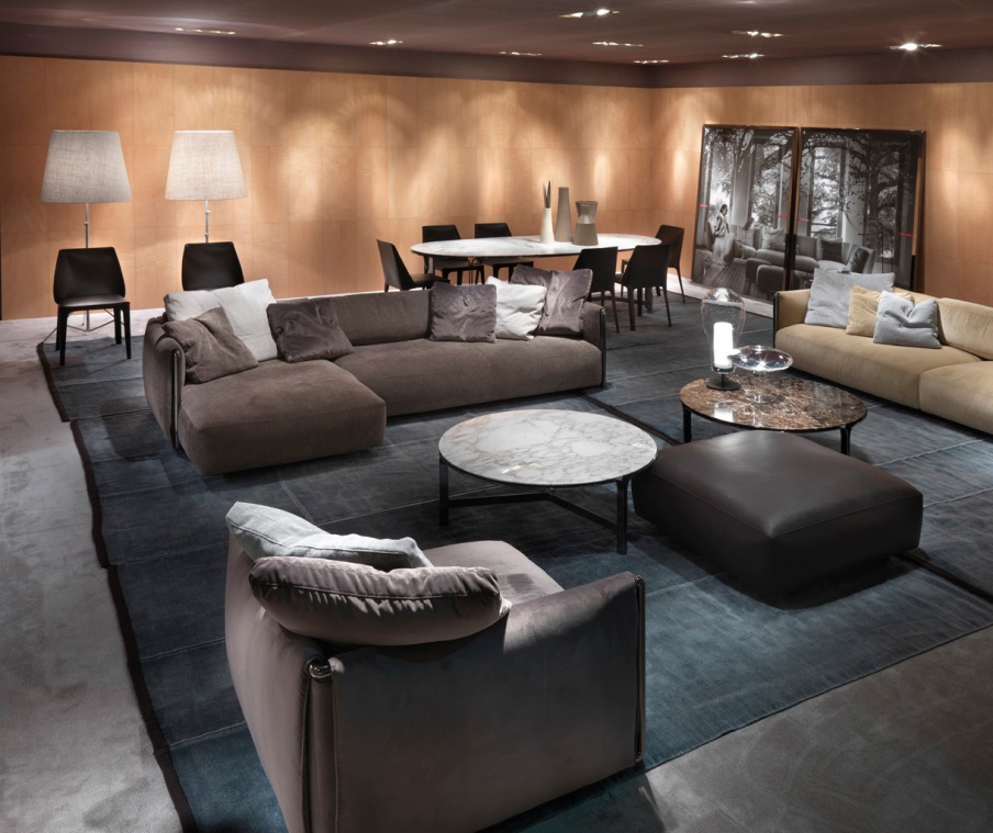 Modular sofa with upholstery a rental Edmond, Flexform