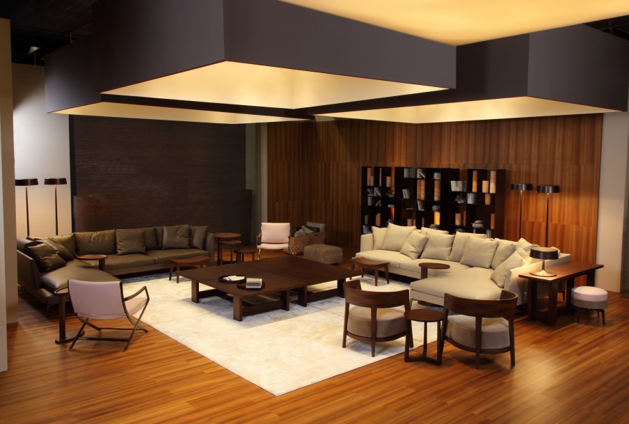 Modular sofa with textile or leather upholstery Feel Good Ten, Flexform