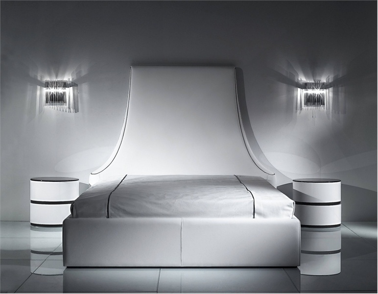 Bed with high headboard, Romeo - Reflex Angelo