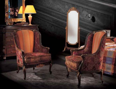 Chair made of solid wood, carved, Ezio Bellotti