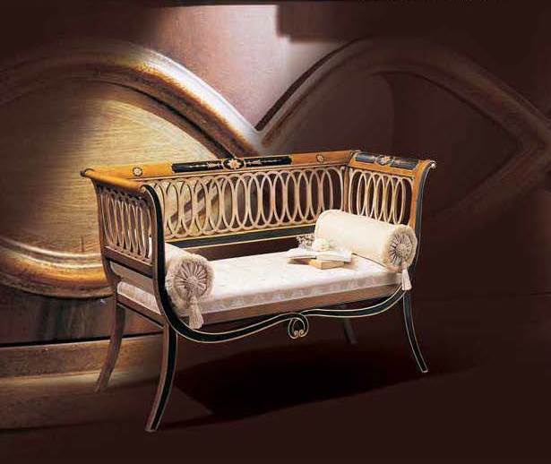 Bench made of solid wood, Ezio Bellotti