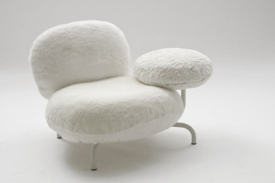 Armchair on a steel frame Cipria poltrona, Edra